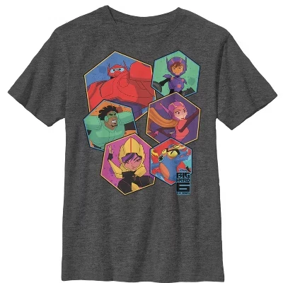 Футболка для мальчиков Big Hero 6 Hexagon, серая