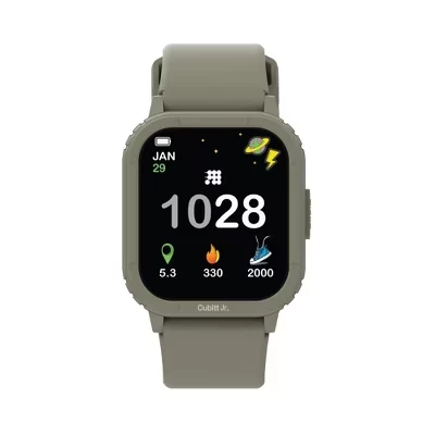 Спортивные умные часы Jr Smart Watch для детей и подростков, с функцией отслеживания активности, с функцией отслеживания игр, счетчиком шагов, монитором сна, пульсометром, зеленый