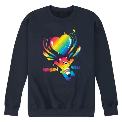 Мужская флисовая толстовка с графическим рисунком Rainbow Vibes