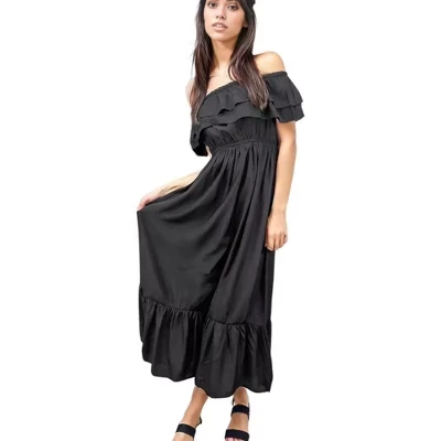 Женское платье Anna-Kaci Off Shoulder Maxi, черное