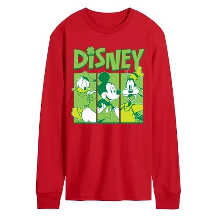 Мужской лонгслив Disney Grid Shamrock, красный