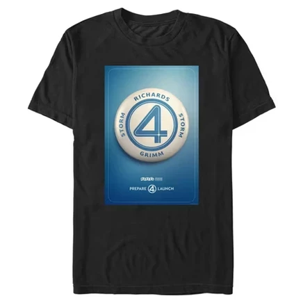 Мужская футболка The Fantastic Four: First Steps Prepare 4 черная