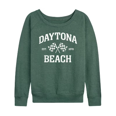 Женская легкая махровая рубашка Daytona Beach с широким вырезом и длинным рукавом с графическим рисунком heather juniper