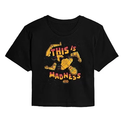 Women's -  - This Is Madness Cropped Graphic T-Shirt black