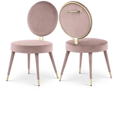 Стул Meridian Furniture Brandy, 2 шт., розовый