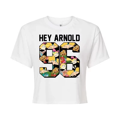 Женская укороченная футболка с рисунком Arnold 1996, белая