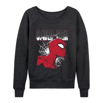 Женский лонгслив Spider-Man с принтом, угольный