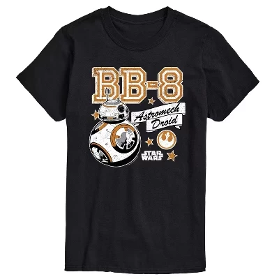 Мужская футболка с коротким рукавом и рисунком BB8, черная