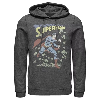Мужское худи DC Comics Superman, серый меланж