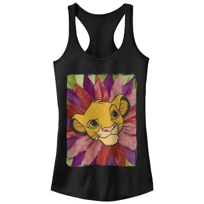 Женская майка для бега с изображением короля Льва Simba Leaf Mane для юниоров, черная