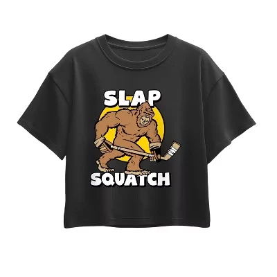 Хоккейная футболка Slap Squatch с коротким рукавом и квадратным рисунком черного цвета