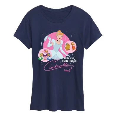 Женская футболка Disney Princess Золушка, темно-синяя