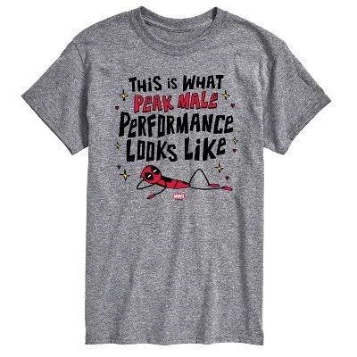Мужская футболка с графическим рисунком Peak Male Performance с коротким рукавом athletic heather