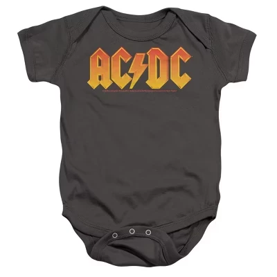 Детское боди ACDC с логотипом, антрацитовый