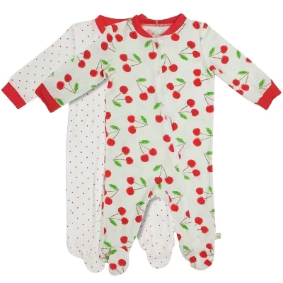 Детская гендерно нейтральная одежда в горошек для новорожденных Cute Layette Jogger Sets cherry blossom