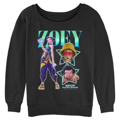 Женская толстовка с логотипом Zoey Super Star для юниорок черного цвета