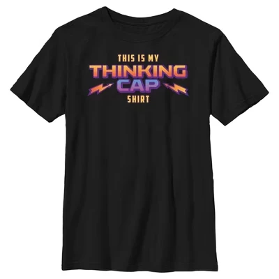 Футболка для костюма Dustin's Thinking Cap для мальчика, черная