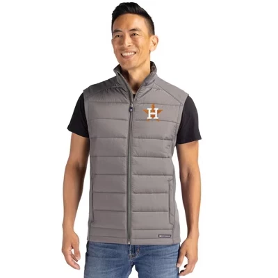 Мужской жилет на молнии Houston Astros Evoke Hybrid Softshell из переработанного материала