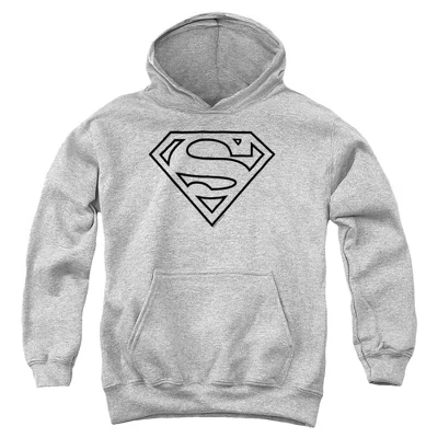 Детское худи Superman Shield, красно-черное, меланж