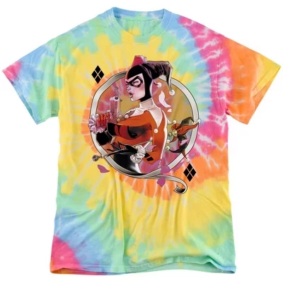 Мужская футболка Harley Q Tie Dye rainbow spiral