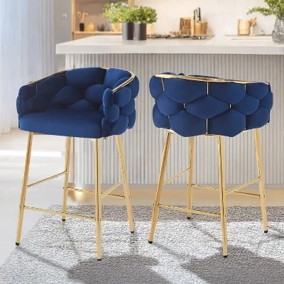 Полубарные стулья ModernLuxe, 2 шт., 91 см, синие