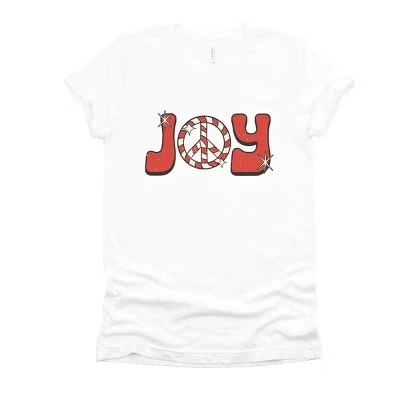 Футболка с коротким рукавом Joy Peace Sign белого цвета