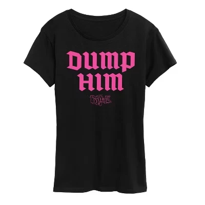 Женская футболка с коротким рукавом и рисунком Dump Him, черная