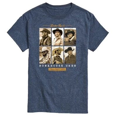 Мужская футболка Bunkhouse Cowboy Crew с коротким рукавом и графическим рисунком heather blue