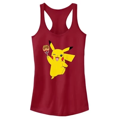 Женский топ-борцовка Pokemon «Пикачу», алый