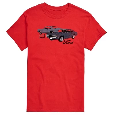 Мужская футболка Ford Galaxie и Maverick, красная
