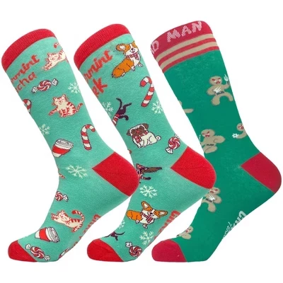 Детские носки Crazy Dog Socks 3 пары, рождественские