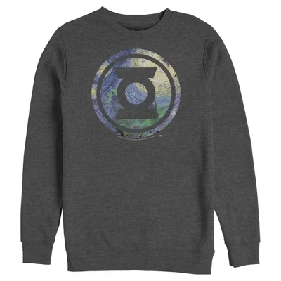 Мужская толстовка с логотипом Green Lantern Starry Night от Green heather