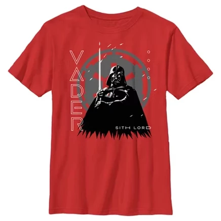 Футболка для мальчиков Star Wars Darth Vader, красная
