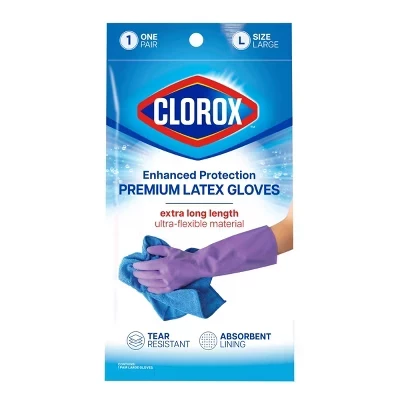 Латексные перчатки Clorox усиленные, 1 пара