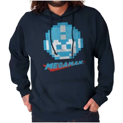 Унисекс худи Brisco Brands Mega Man, синее