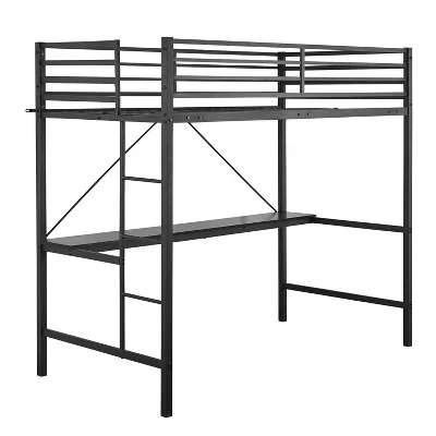 Детская кровать-чердак Flash Furniture Jake, черная