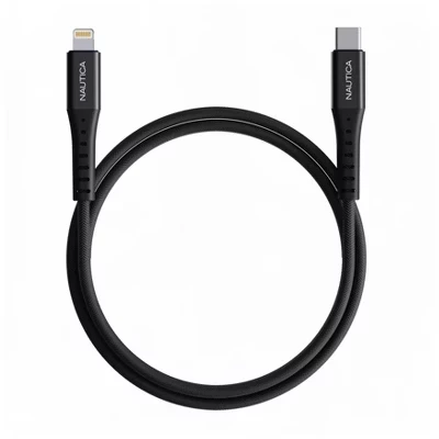 Кабель Nautica CB305 USB-C — Lightning, черный