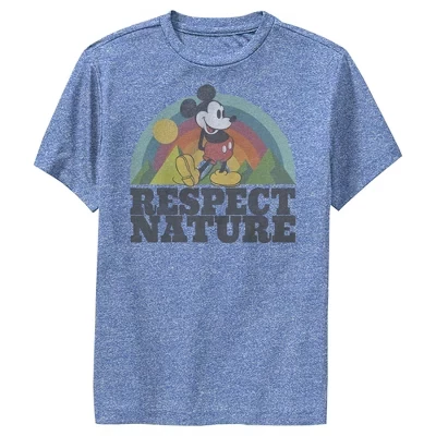 Футболка для мальчика Disney Mickey Mouse Respect Nature Performance синяя