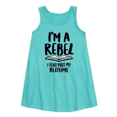 Платье Rebel Read Past Bedti'me с графическим рисунком без рукавов от Aline бирюзового цвета