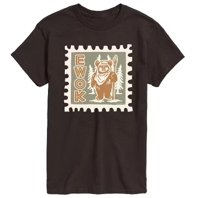 Мужская футболка с коротким рукавом и графическим принтом Ewok Stamp коричневого цвета