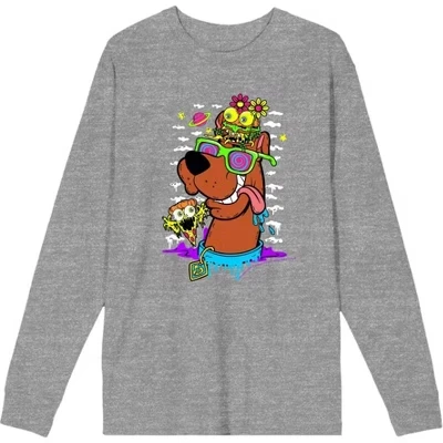 Мужской лонгслив Scooby Doo «Пес в очках» серый