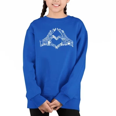Мирные пальчики - Свитшот с круглым вырезом от Girl's Word Art royal