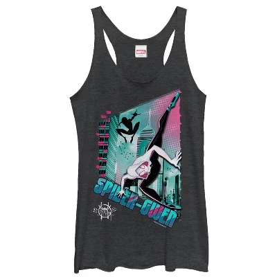 Women's Marvel : Into the Spider-Verse Современная майка-беговел Spider-Gwen Racerback
