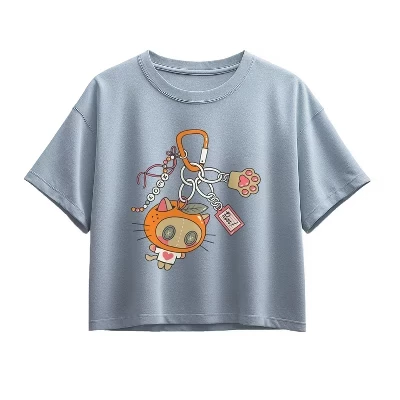 Футболка с коротким рукавом и графическим рисунком Orange Kitty Carabiner