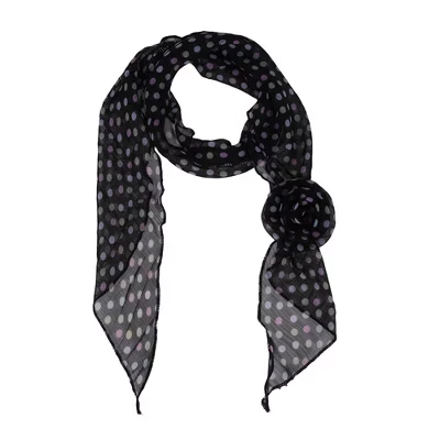 Pattern Rose Scarf 1 Pc black