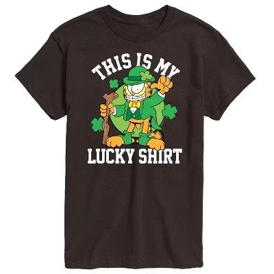 Мужская футболка Garfield Lucky Shirt, коричневая