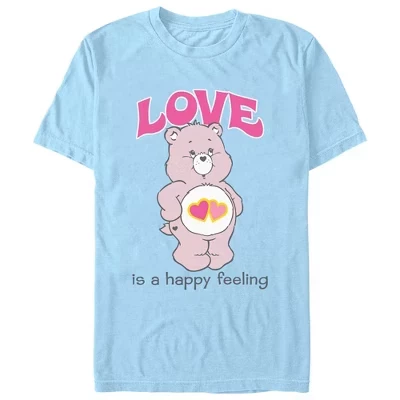 Мужская футболка Love Is a Happy Feeling светло-голубого цвета