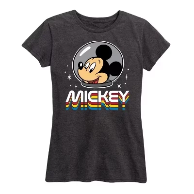 Женская футболка Disney Mickey Retro, темно-серый меланж