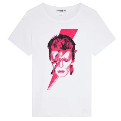 Женская тонкая футболка Aladdin Sane белого цвета