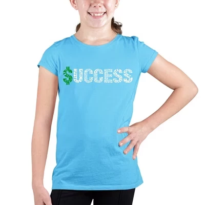 Футболка с надписью Girl's Word Art - бирюзовый цвет успеха